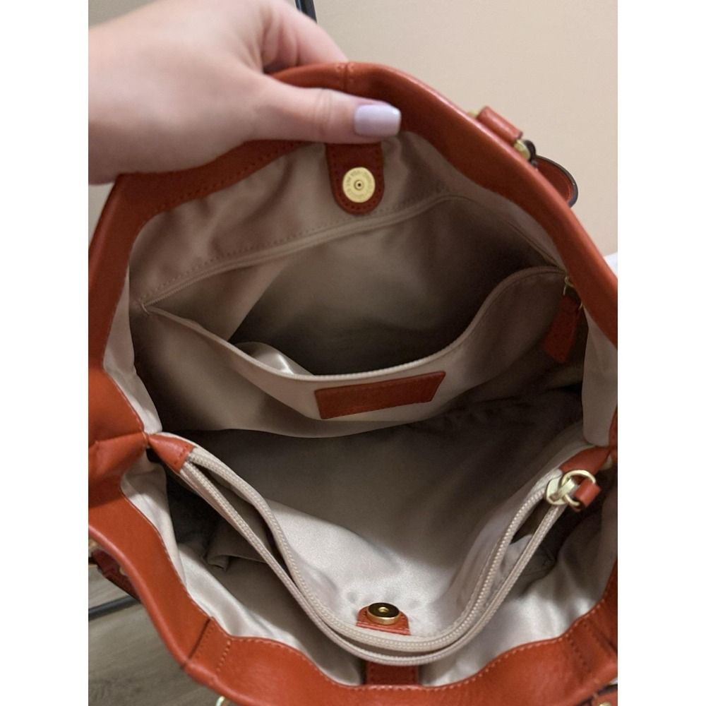 Coach Ashley Satchel in Coral Pink. - Picture 8 of 8